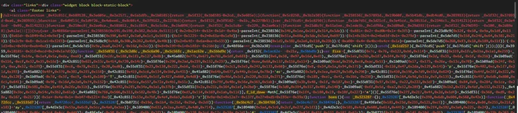 magento credit card stealer detected by MoeSec Website Security Platform