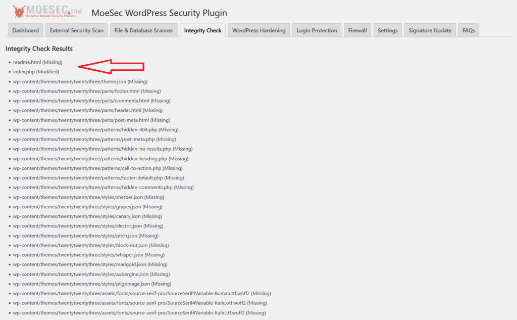 WP-Core-Integrity-Check
