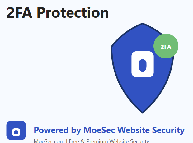 MoeSec 2FA website security